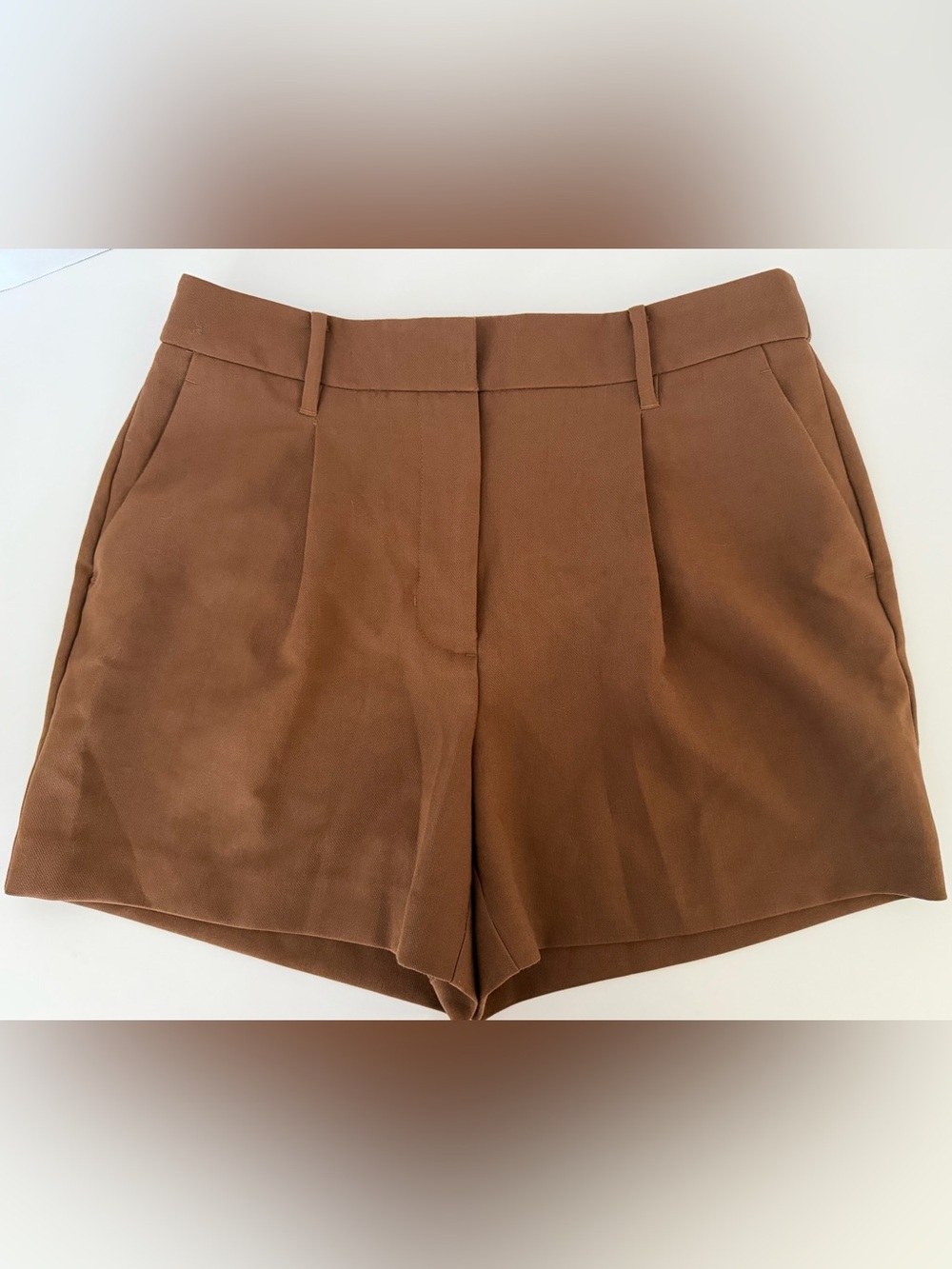 Nine West Brown High-Waist Tailored Shorts